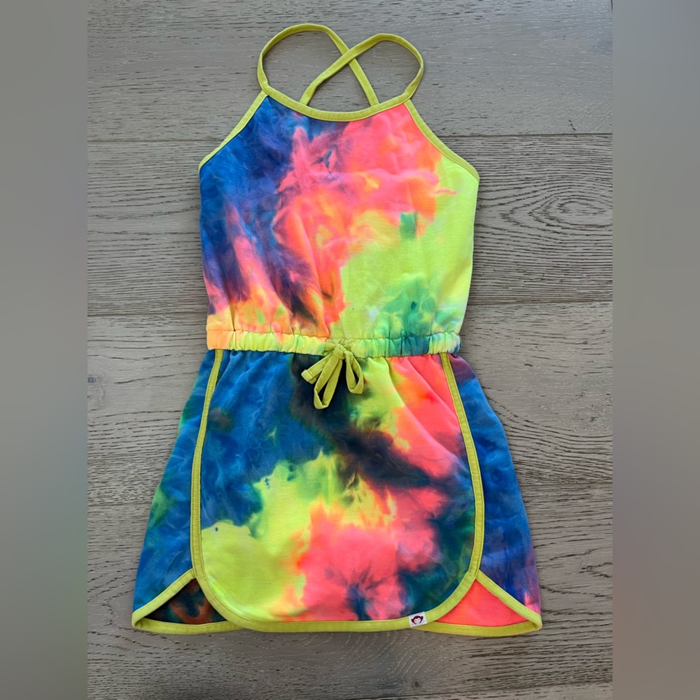 Appaman Tie-Dye Kids Dress - Neon Multicolor
